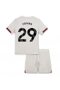 Chelsea Wesley Fofana #29 Babyklær Borte Fotballdrakt til barn 2025-26 Korte ermer (+ Korte bukser)